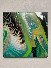 Load image into Gallery viewer, Malachite - 12&quot; x 12&quot; Acrylic Painting on Canvas