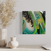 Load image into Gallery viewer, Malachite - 12&quot; x 12&quot; Acrylic Painting on Canvas